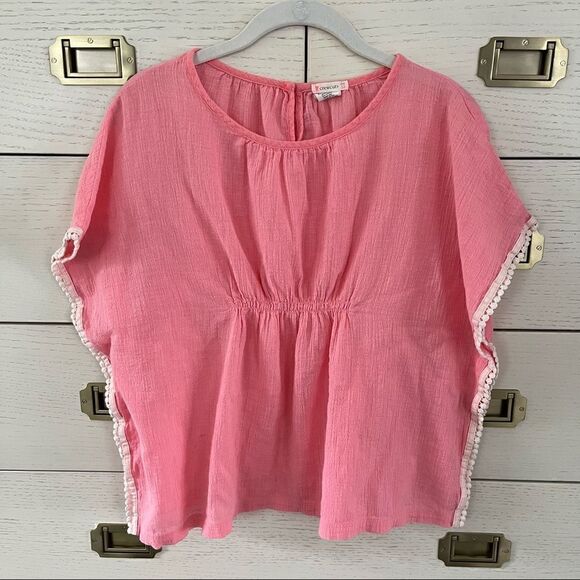 J. Crew Other - J. Crew Crewcuts Pink Ivory Trim Swim Girls Coverup, Size 12